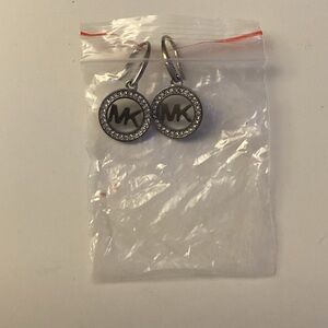 Michael Kors Crystal-Embellished Silver Earrings